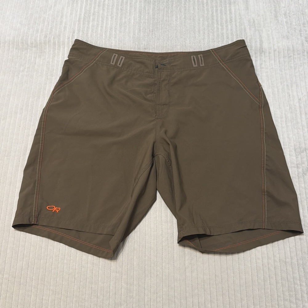 Outdoor Research Backcountry Boardshorts Hybrid Swim 36x9 Mens Brown Hiking